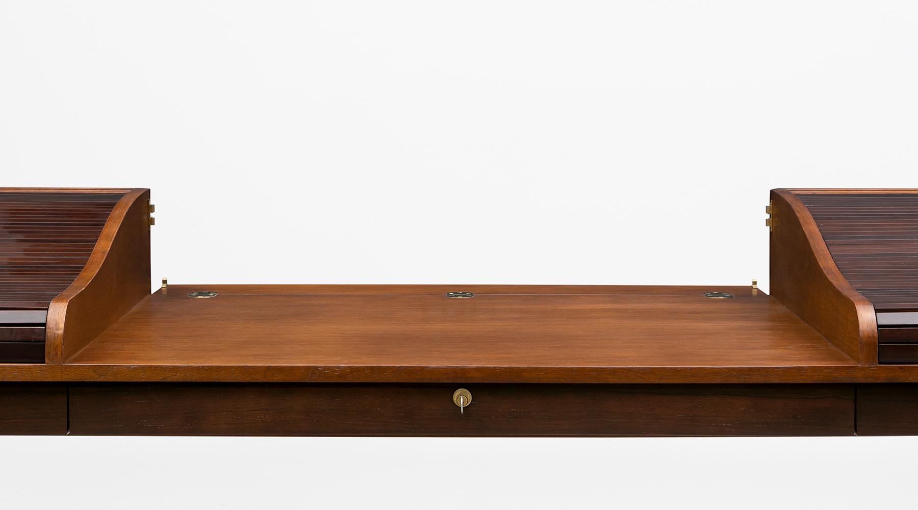 Mid-20th Century 1960s Brown Wooden Desk by Edward Wormley 'c' For Sale