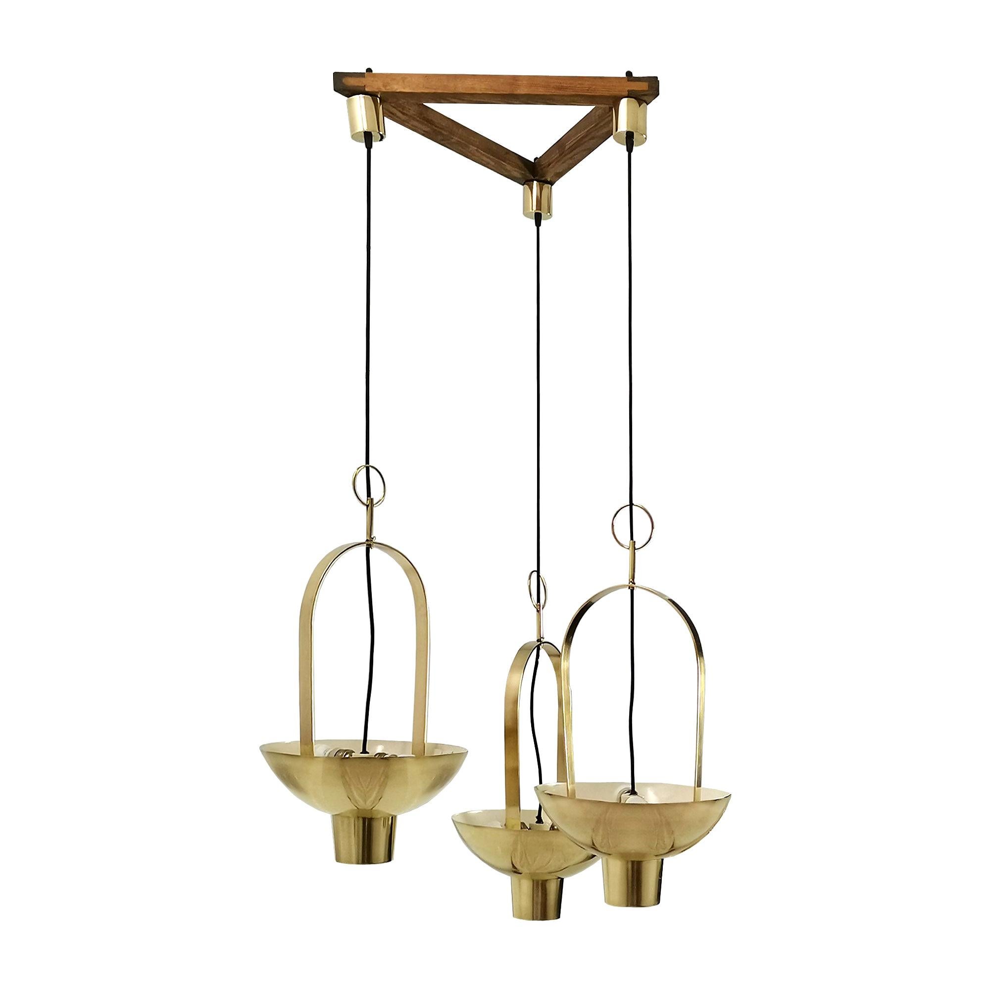 Mid-Century Modern Composition of Three Lanterns by Jordi Vilanova - Barcelona For Sale