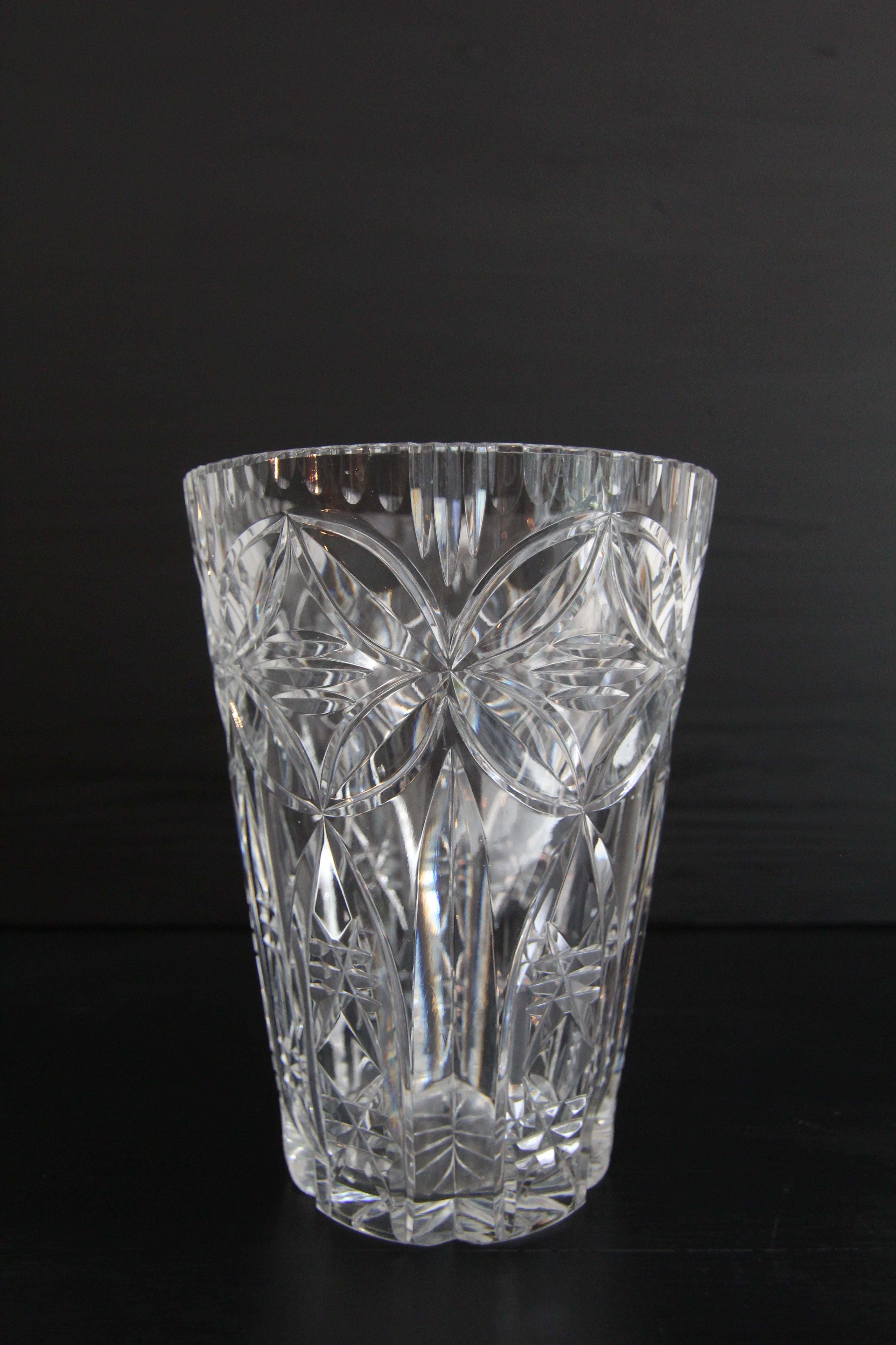 Vetro Vaso di cristallo del 1960 in vendita