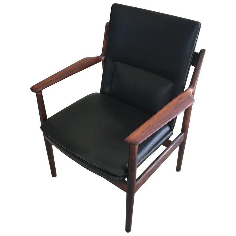 Rosewood /& Leather Executive Office Chair by Arne Vodder for Sibast 1960 Denmark
