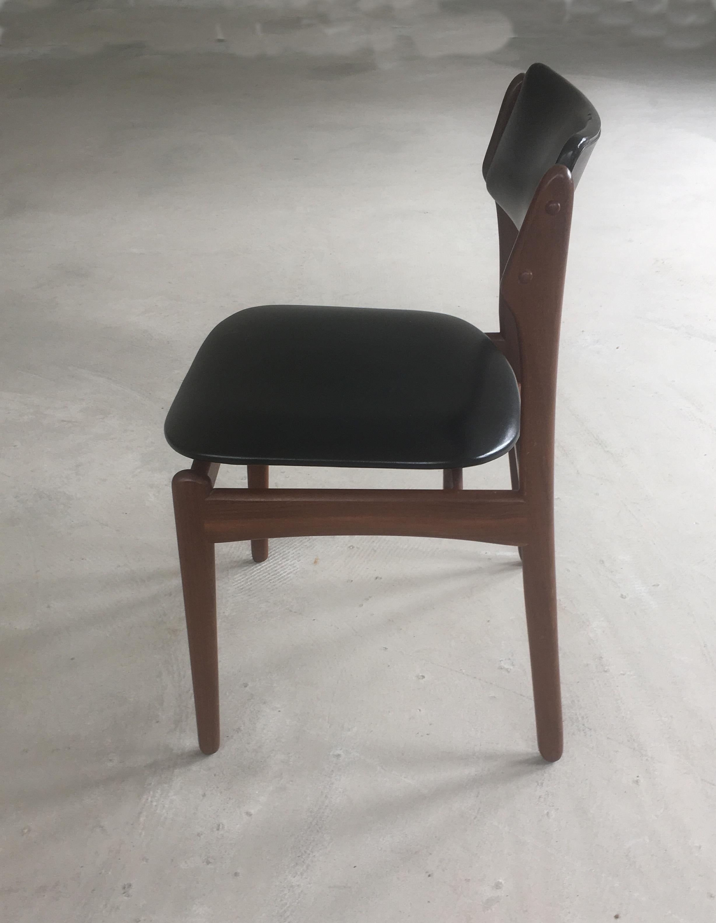 Danish 1960s Erik Buch Teak Dining Chairs Inc. Reupholstery For Sale