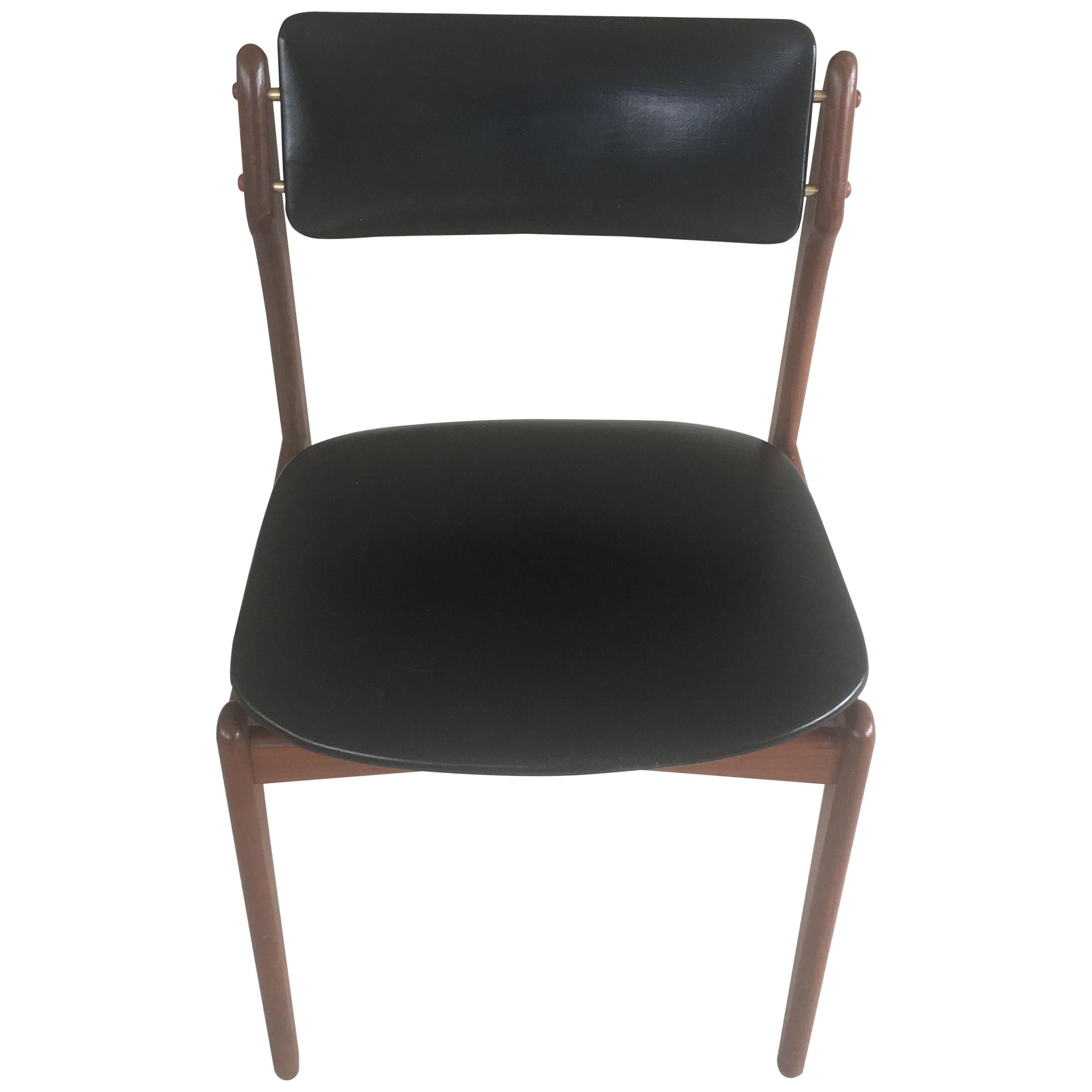 1960s Erik Buch Teak Dining Chairs Inc. Reupholstery