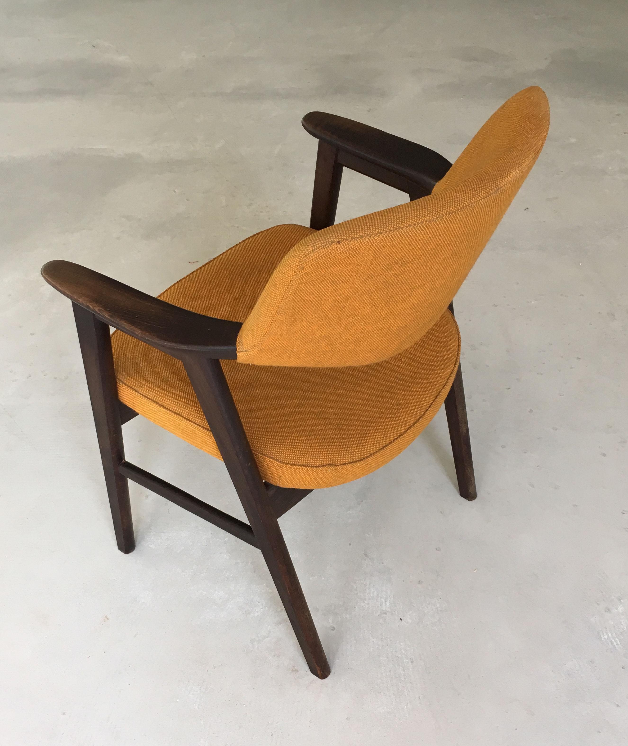 Scandinavian Modern 1960s Erik Kirkegaard Danish Desk Chair in Tanned Oak For Sale
