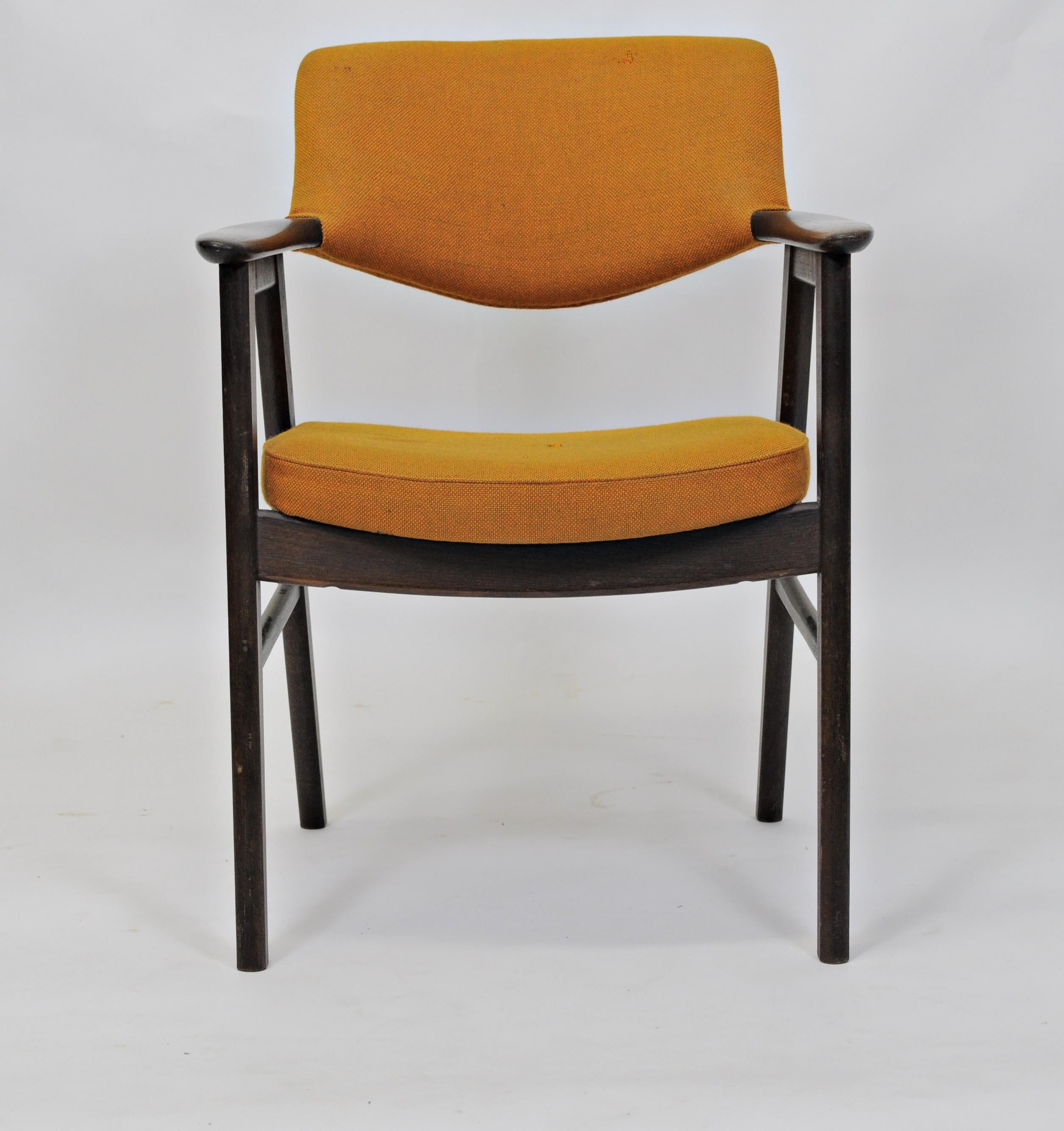 Chêne Chaise de bureau danoise Erik Kirkegaard des années 1960 en chêne bruni en vente