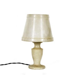 1960s False Pair of Alabaster Table Lamps, Spain