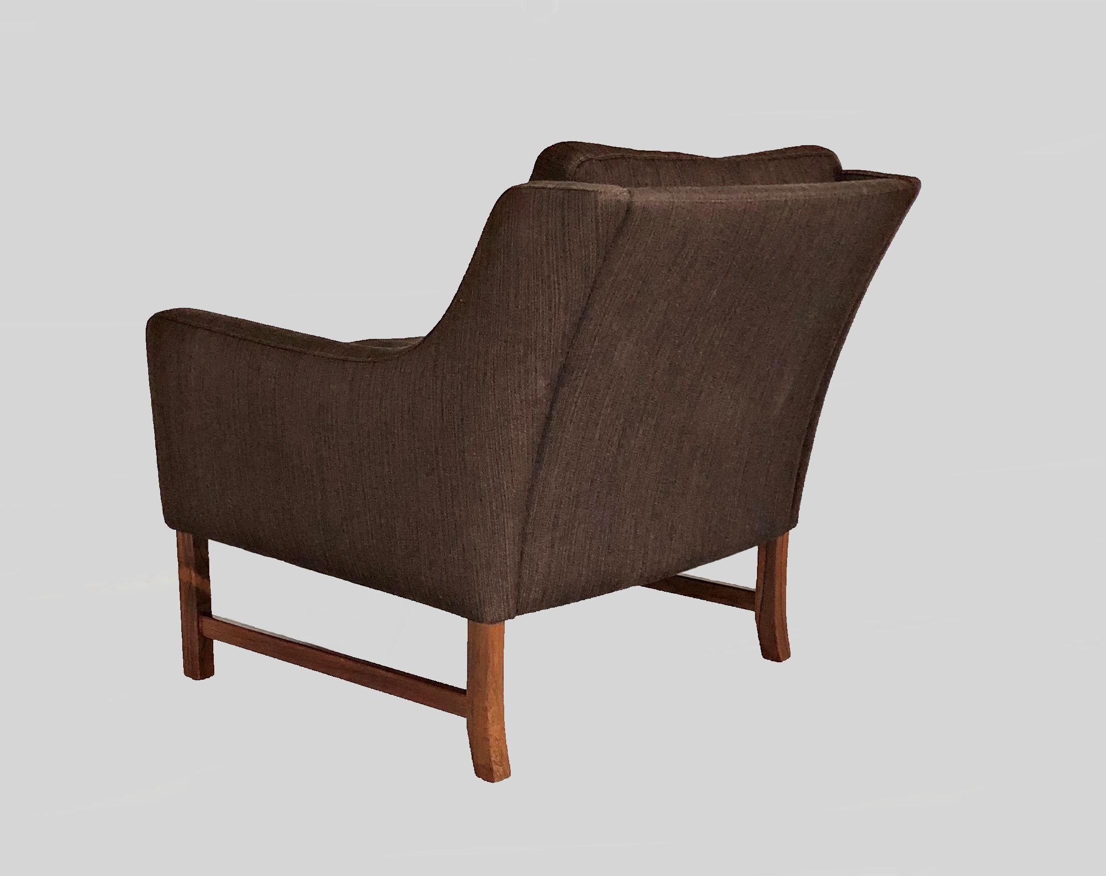 Norwegian 1960s Fredrik Kayser Rosewood Sofa and Lounge Chair by Vatne For Sale