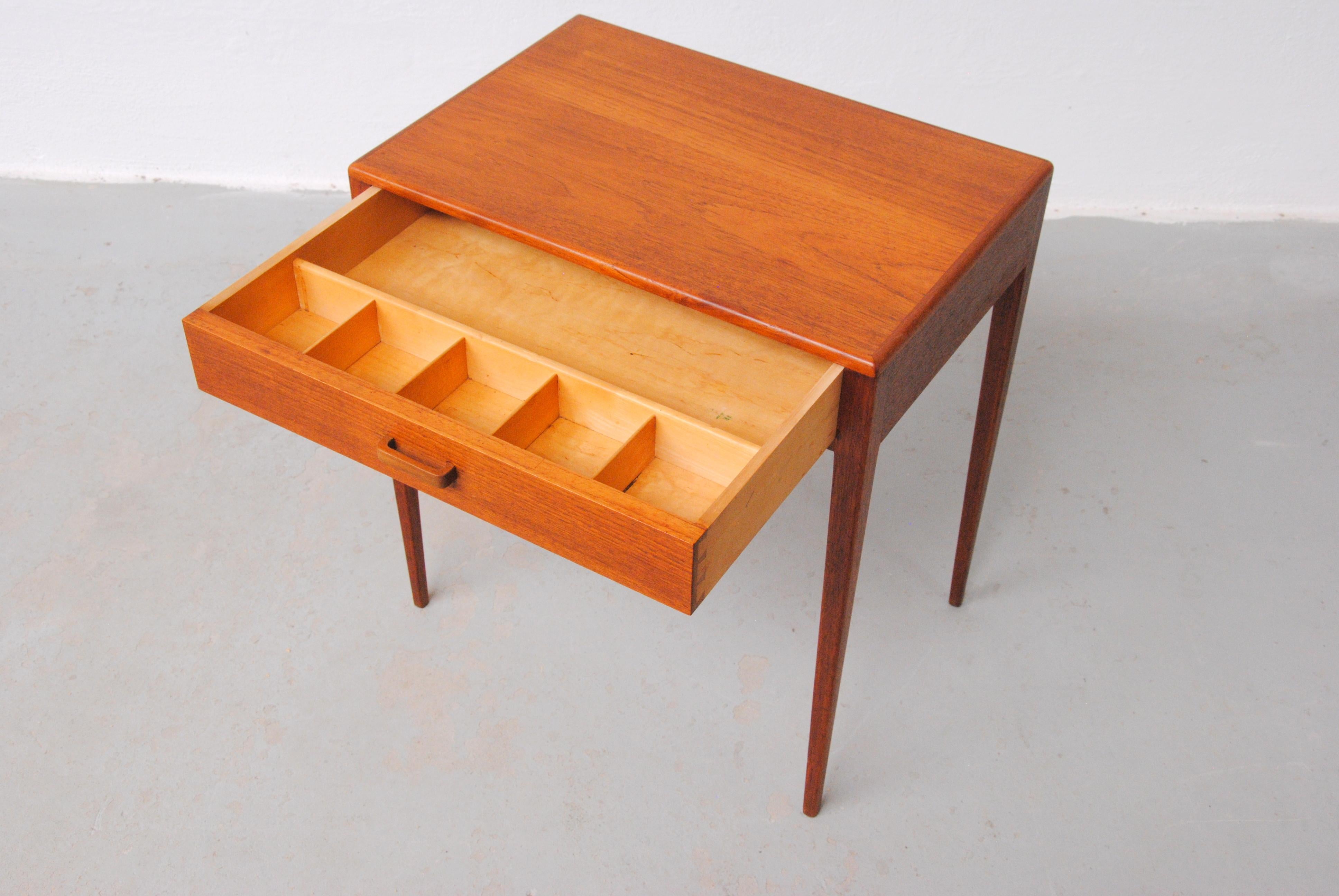 Mid-20th Century 1960's Fully Restored Danish Teak Side Table