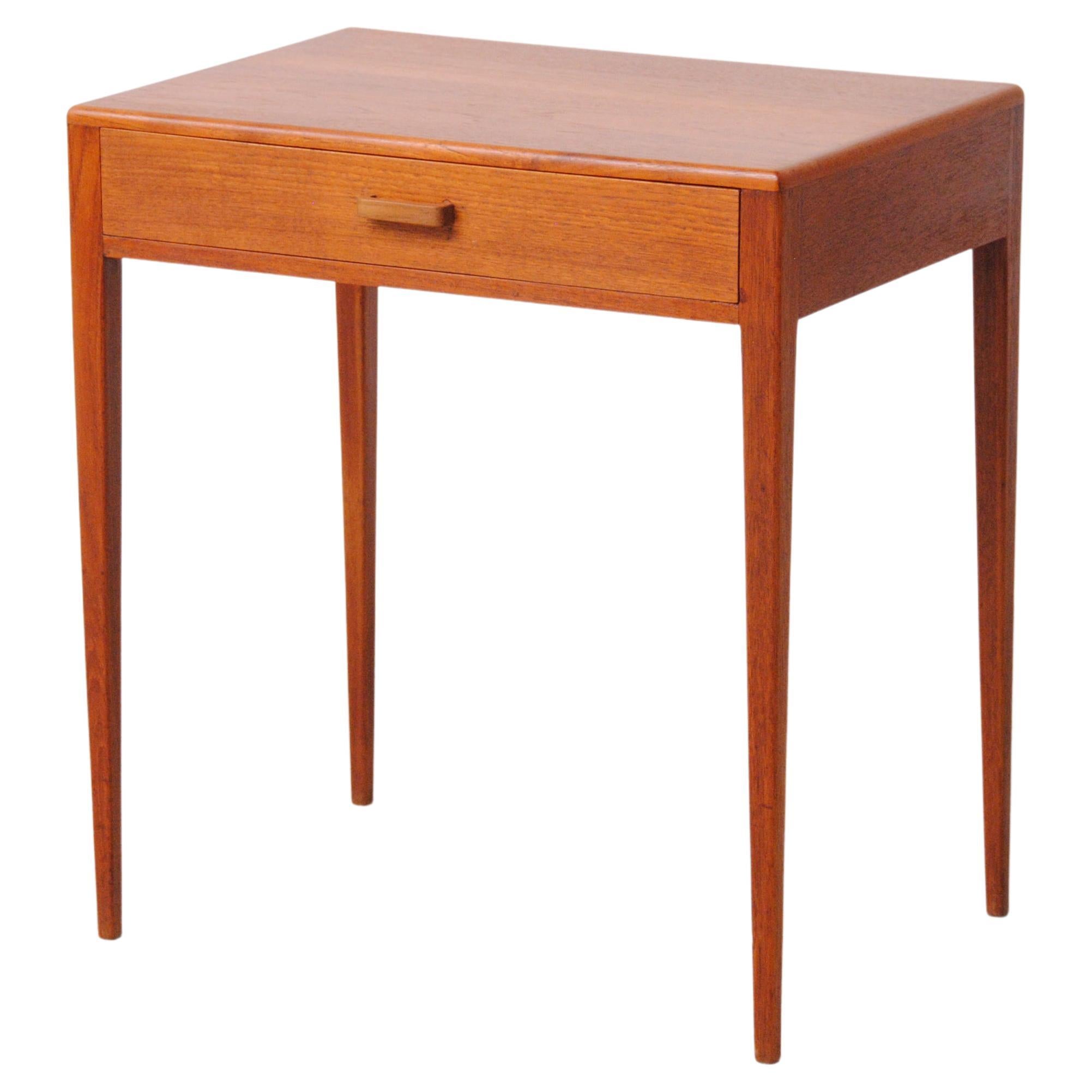 1960's Fully Restored Danish Teak Side Table For Sale