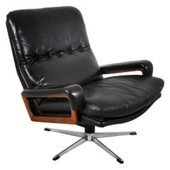 fauteuil pivotant "King Lounge" des années 1960 par Vandenbeuck pour Strässle:: Suisse