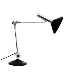 Large Articulated  Mid-Century Modern Chrome-Plated Desk Lamp - Belgium, 1960s