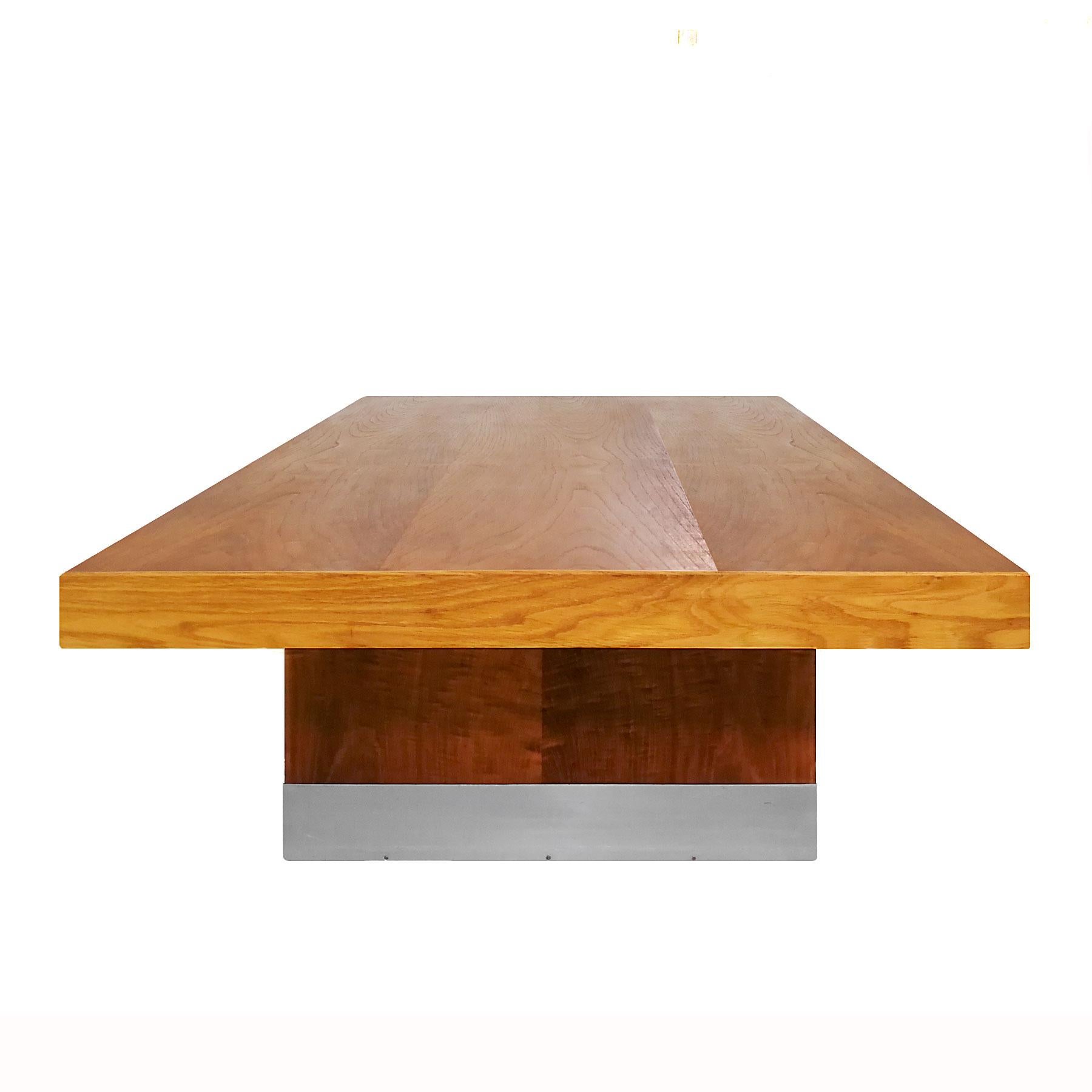 Mid-Century Modern 1960s Large Coffee Table by Jordi Vilanova, Chestnut and Ash, Barcelona