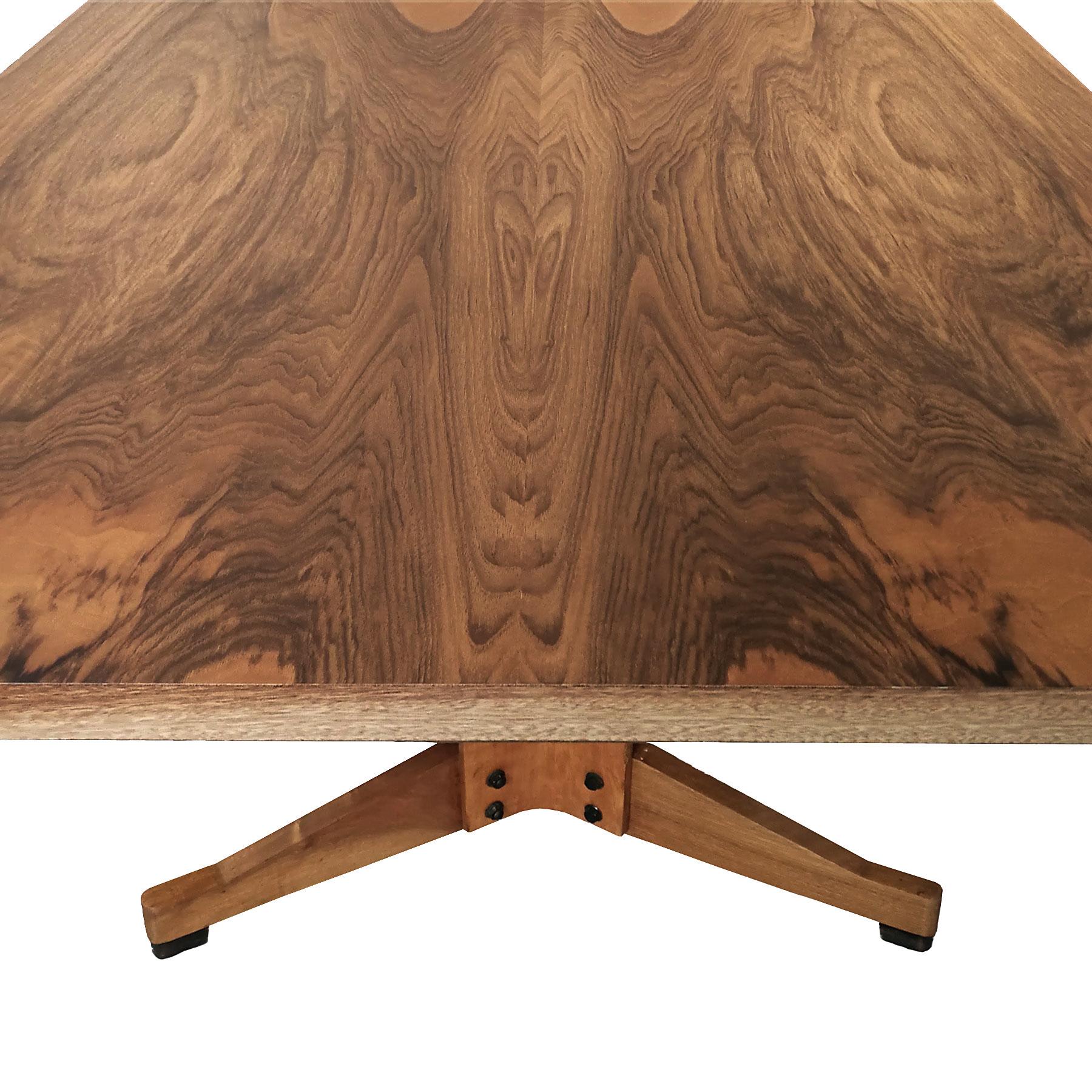 1960s Large Meeting or Dining Table in the Style of M. Bega, Walnut, Italy 2