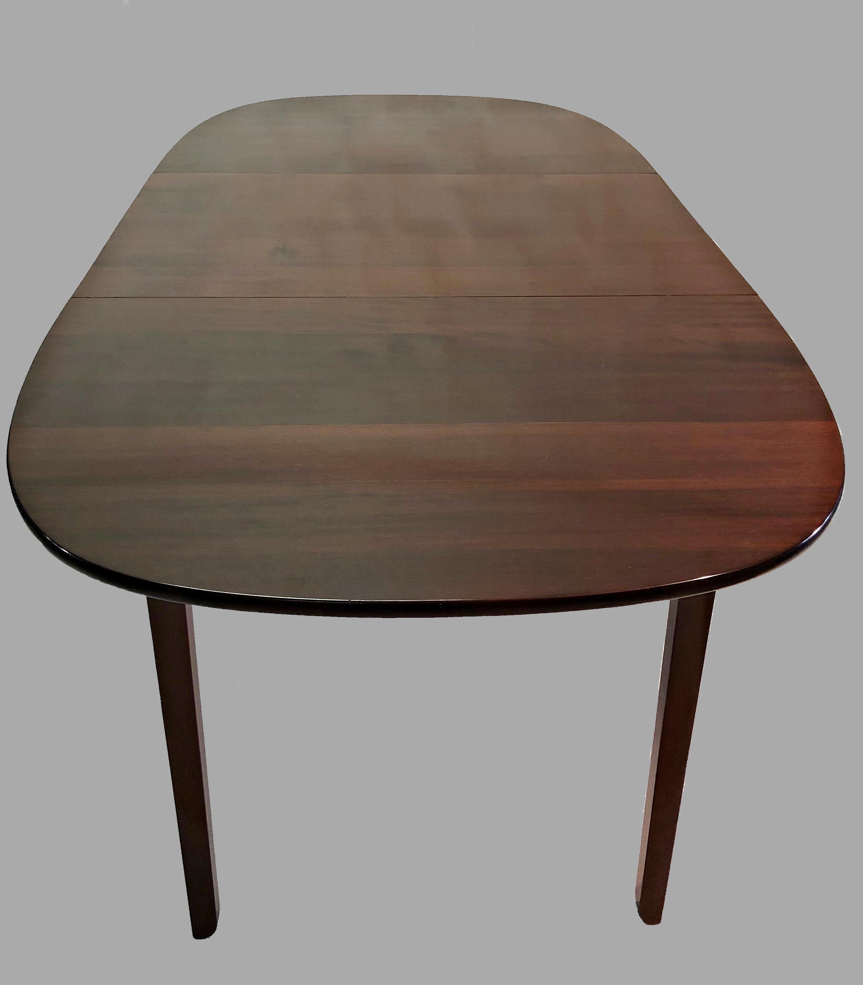 Mid-20th Century 1960s Ole Wanscher Refinished Expandable Mahogany Dining Table by P. Jeppesen For Sale