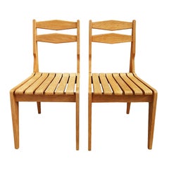 1960s Pair of Chairs by Guillerme et Chambron for Votre Maison, Oak, France