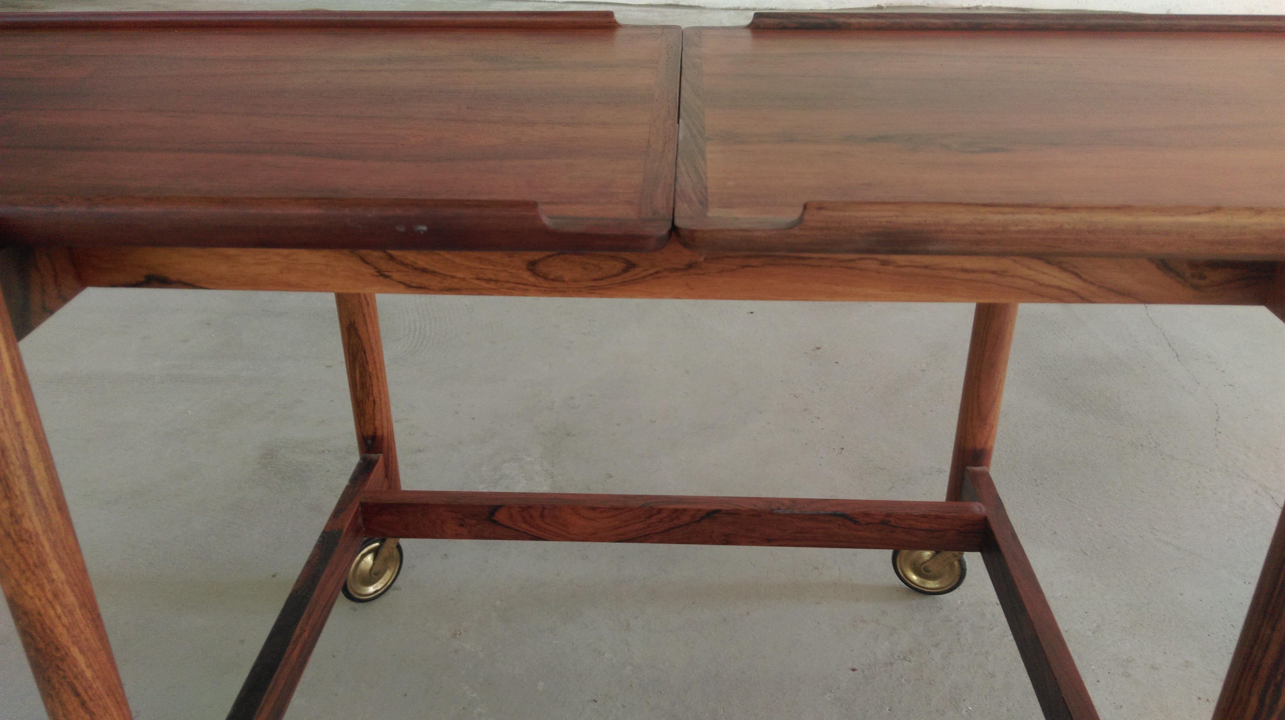Poul Hundevad Fully Restored Multi Functional Danish Modular Rosewood Bar Table 3