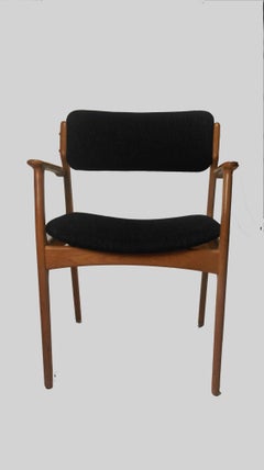 1960s Refinished Danish Erik Buch Armchair in Oak, Inc. Reupholstery