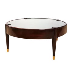 Mid-Century Modern Coffee Table by Jordi Vilanova in Walnut, Leather - Barcelona