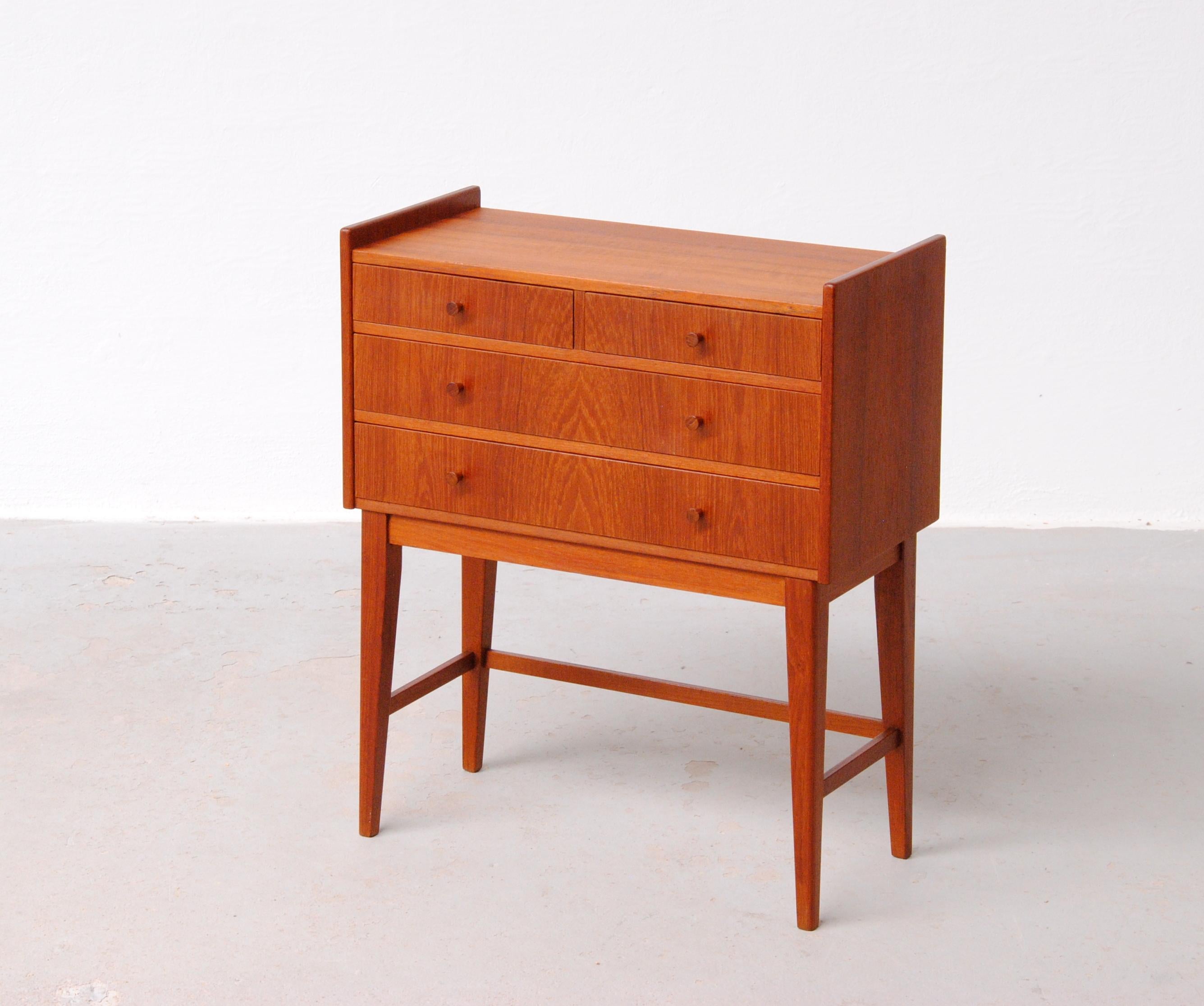 Scandinavian Modern 1960s Set of Two Small Restored Danish Teak Dressers