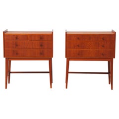 1960s Set of Two Small Restored Danish Teak Dressers
