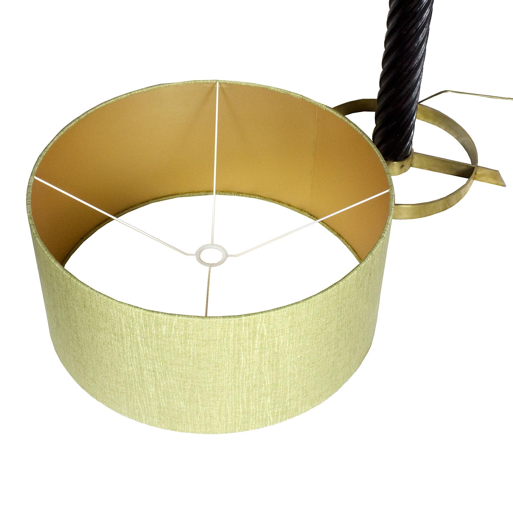 Brass  Mid-Century Modern Standing Lamp With Walnut Stand by Jordi Vilanova -Barcelona For Sale