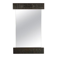 1960 Santambrogio De Berti Espejo de pared de cobre de diseño moderno italiano de mediados de siglo