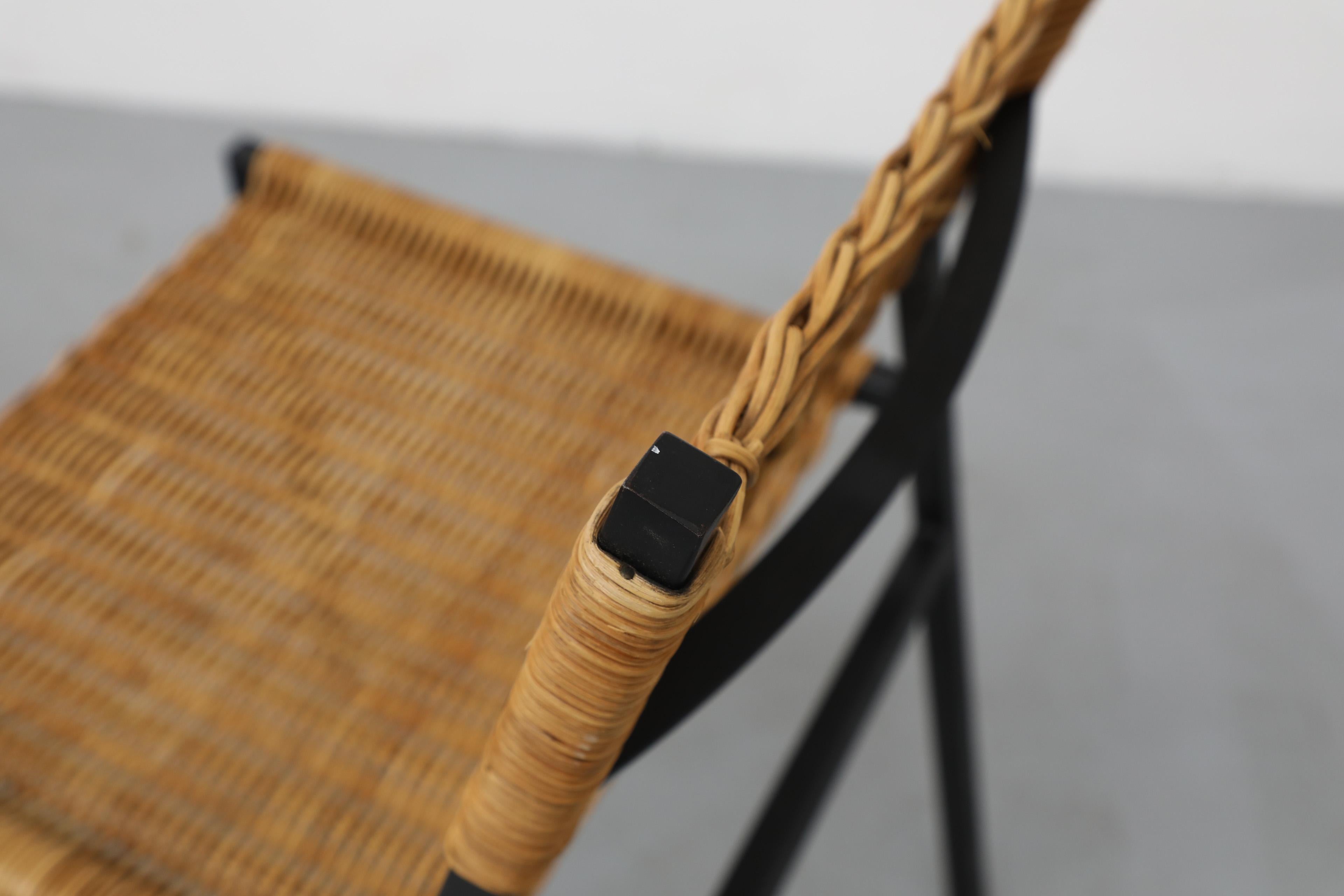 Set di quattro sedie da pranzo in rattan 