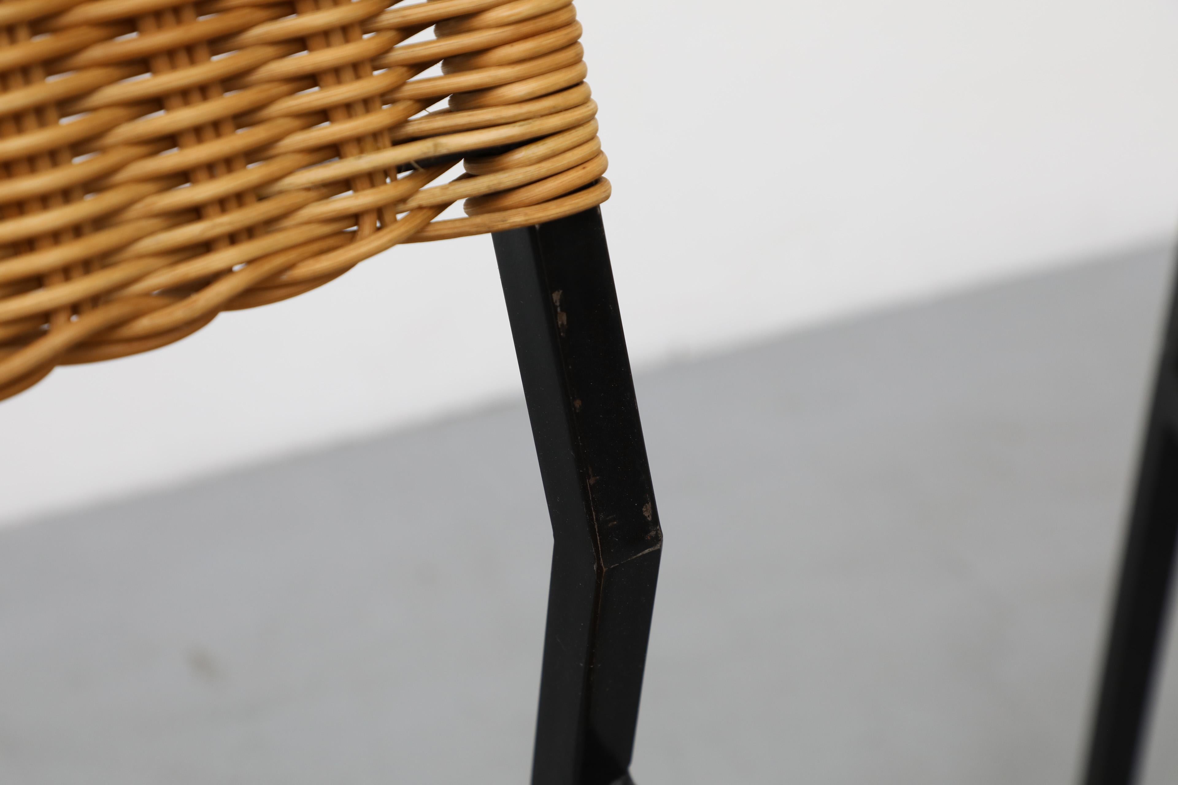 Set di quattro sedie da pranzo in rattan 