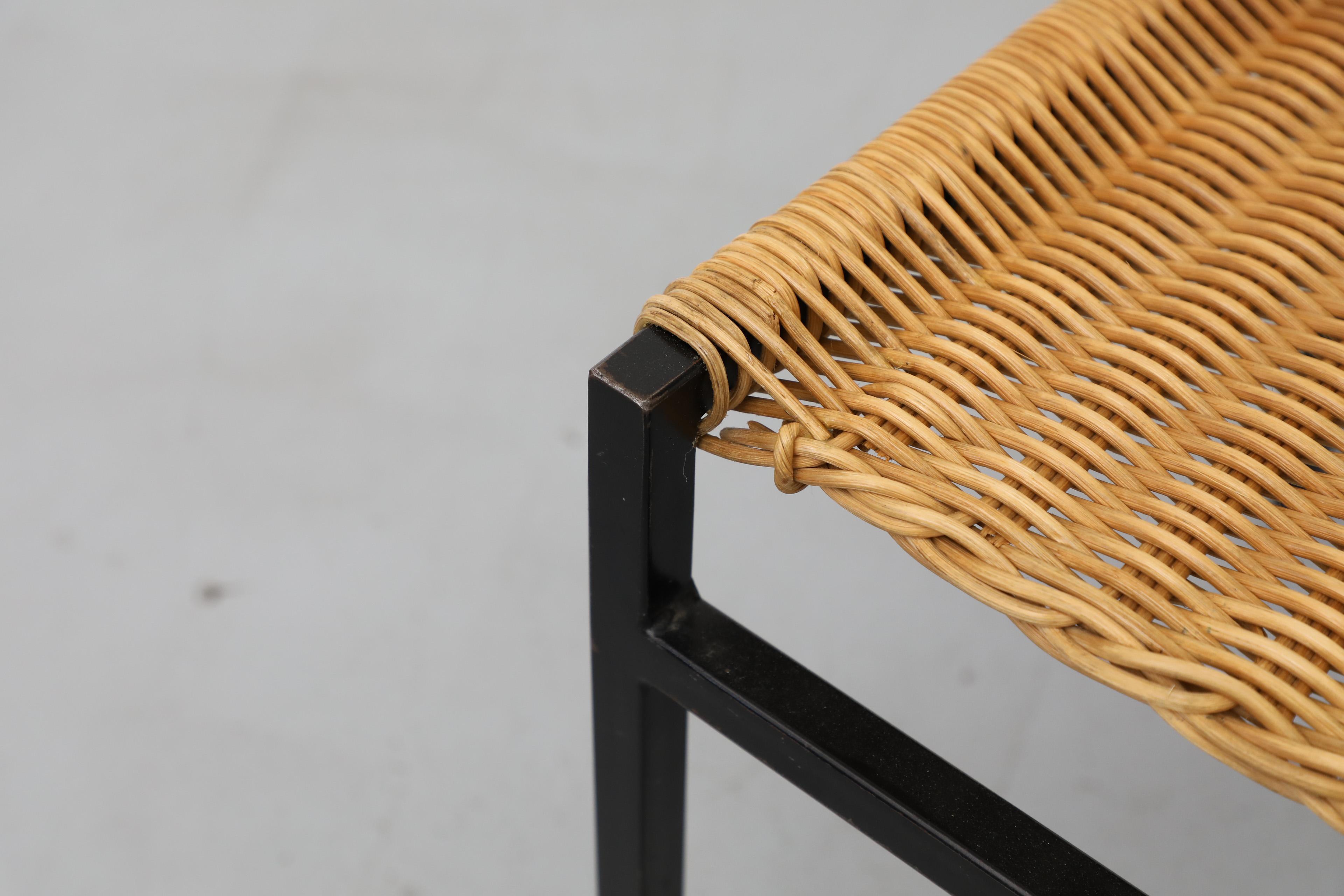Set di quattro sedie da pranzo in rattan 