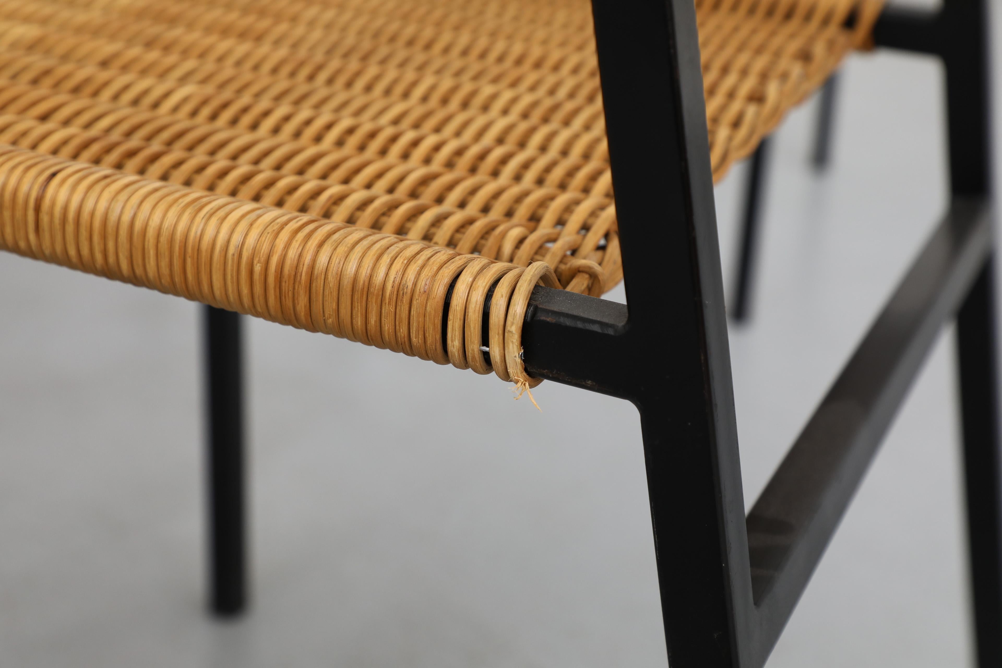 Set di sei sedie da pranzo in rattan 