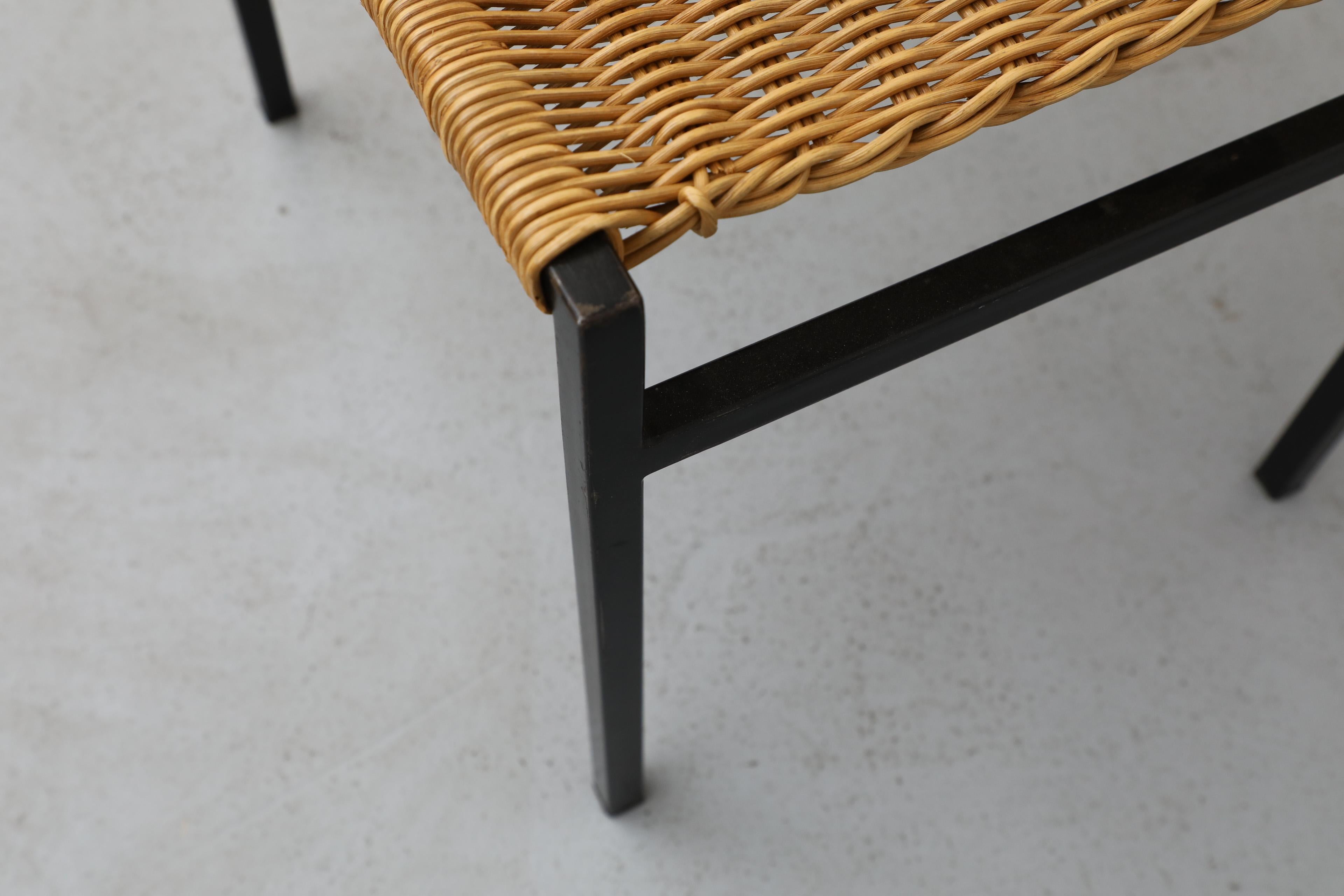 Set di sei sedie da pranzo in rattan 