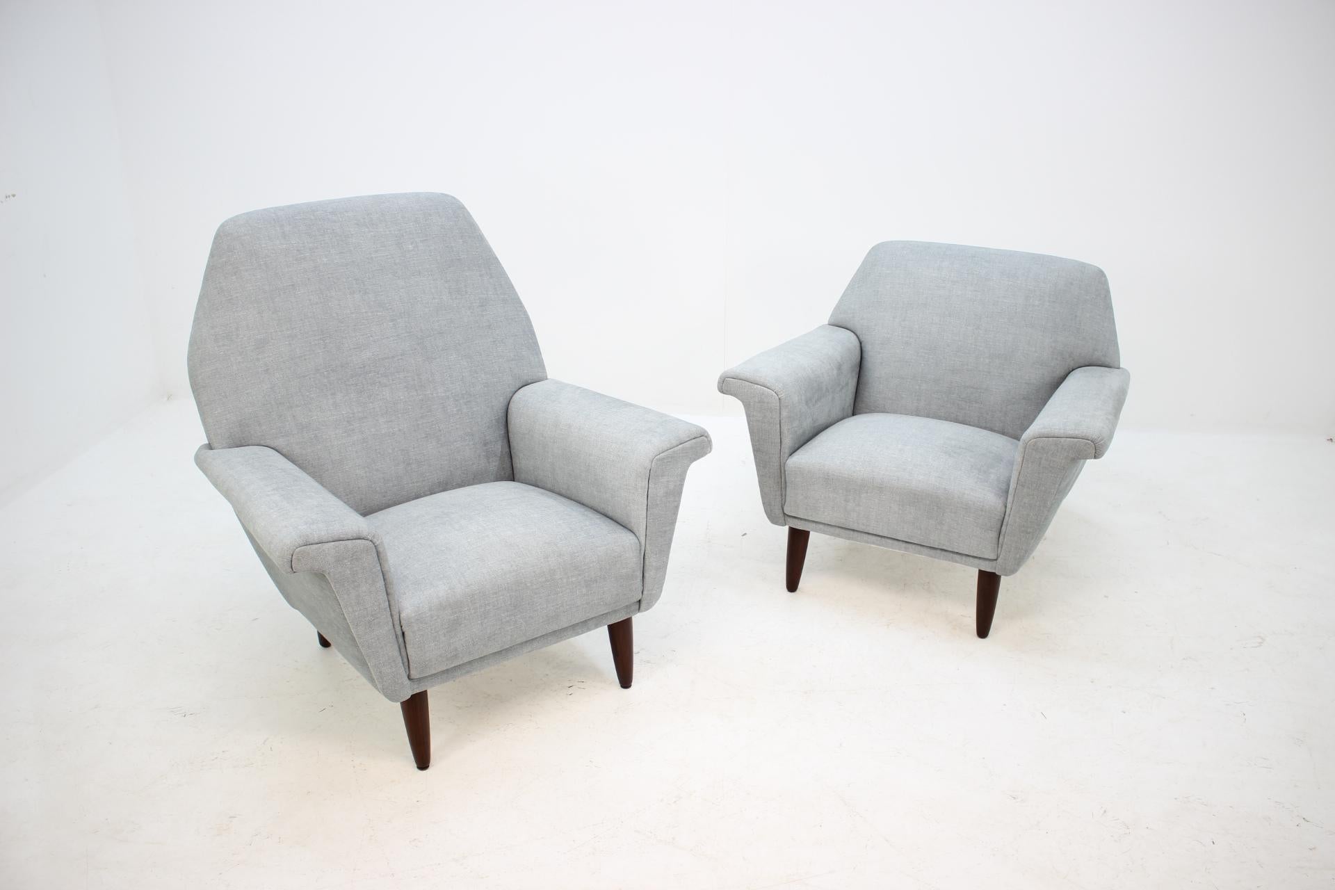 Fabric 1960 Set of Two Georg Thams Lounge Chairs