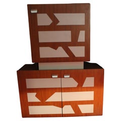 1960 Small Sideboard in Oak with Inserts in Withe Formica