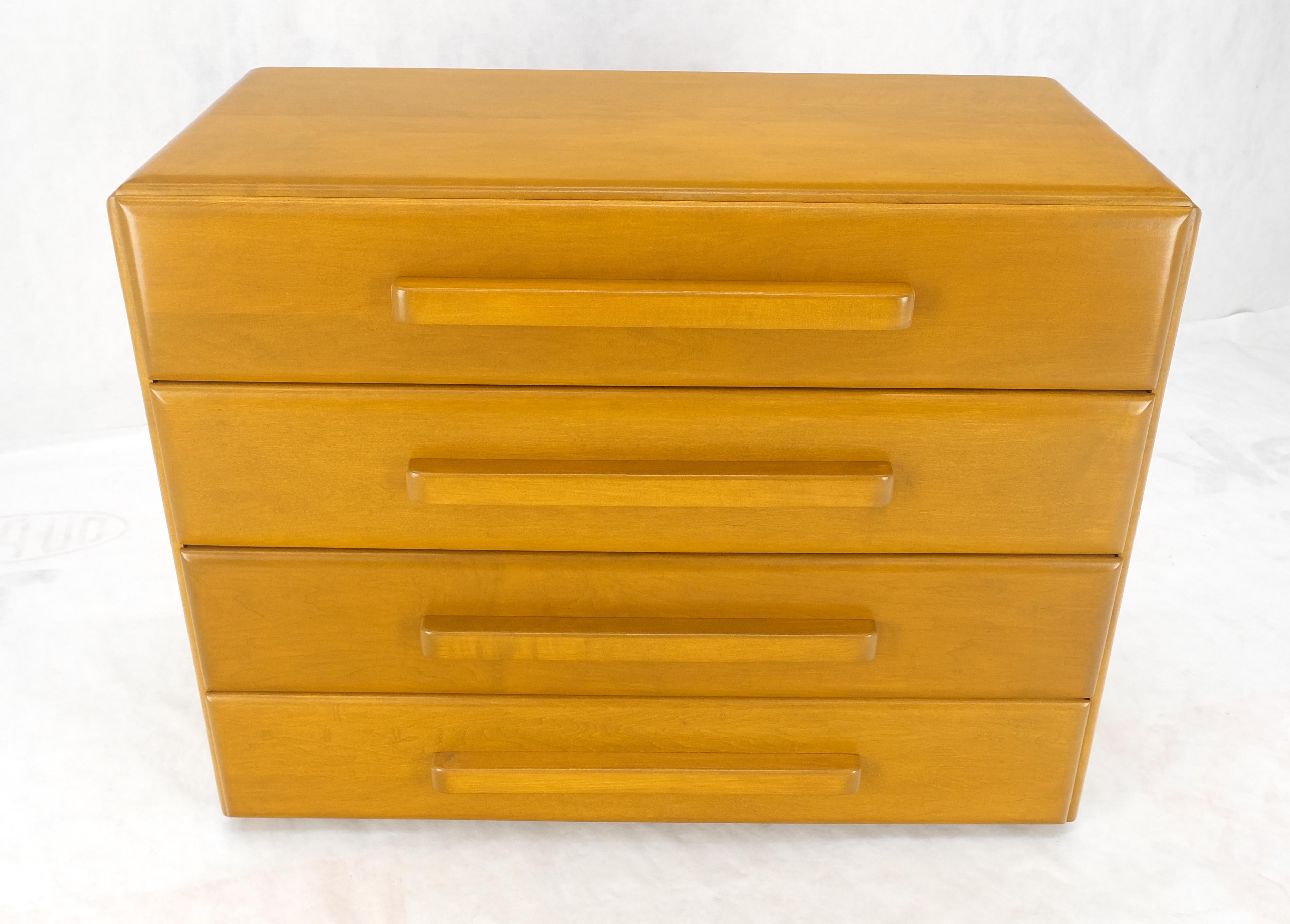 Mid-Century Modern 1960 Solid Maple Restored Wrussel Right Conant Ball Solid Maple 4 Drawer Dresser For Sale