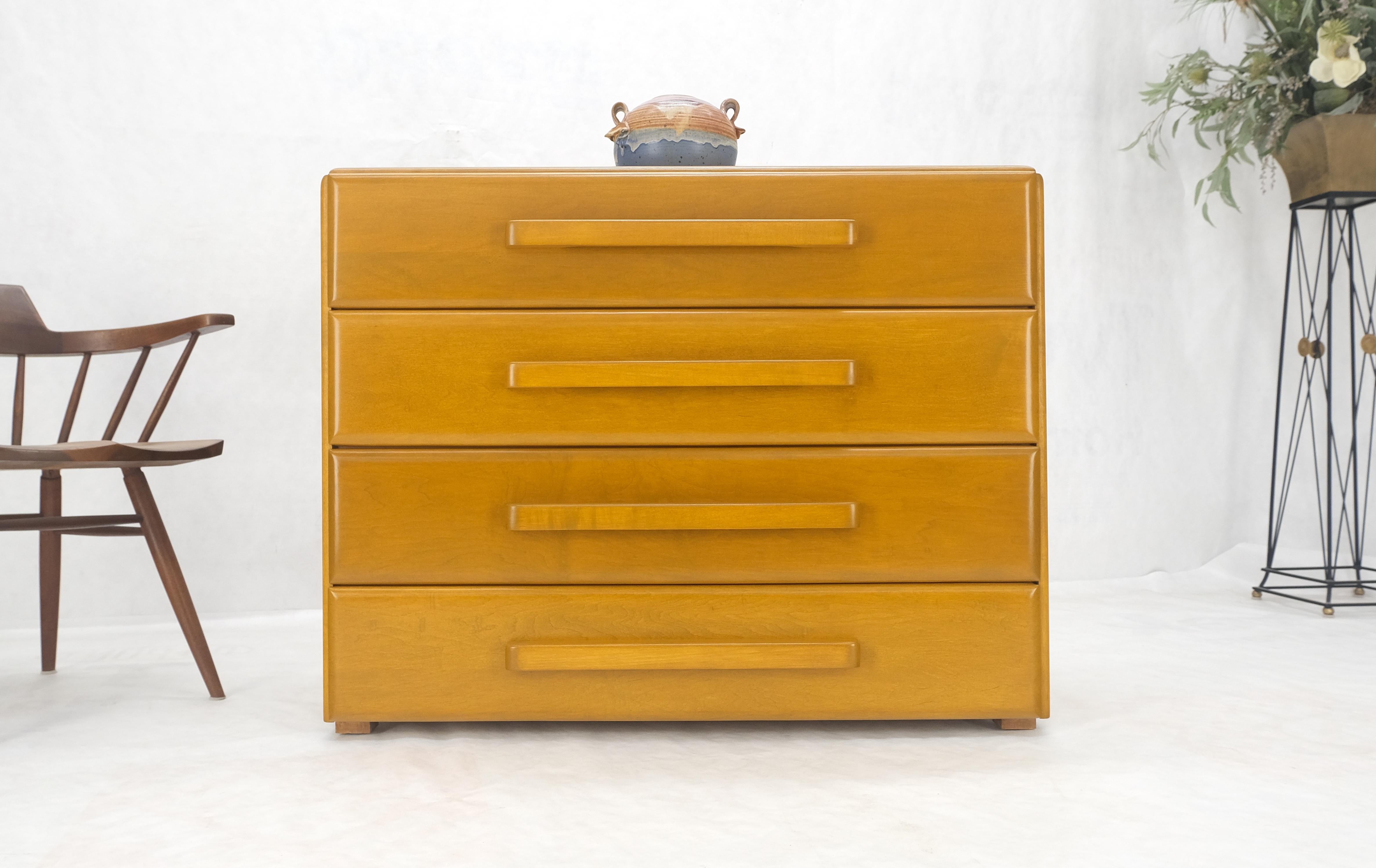 1960 Solid Maple Restored Wrussel Right Conant Ball Solid Maple 4 Drawer Dresser For Sale 2