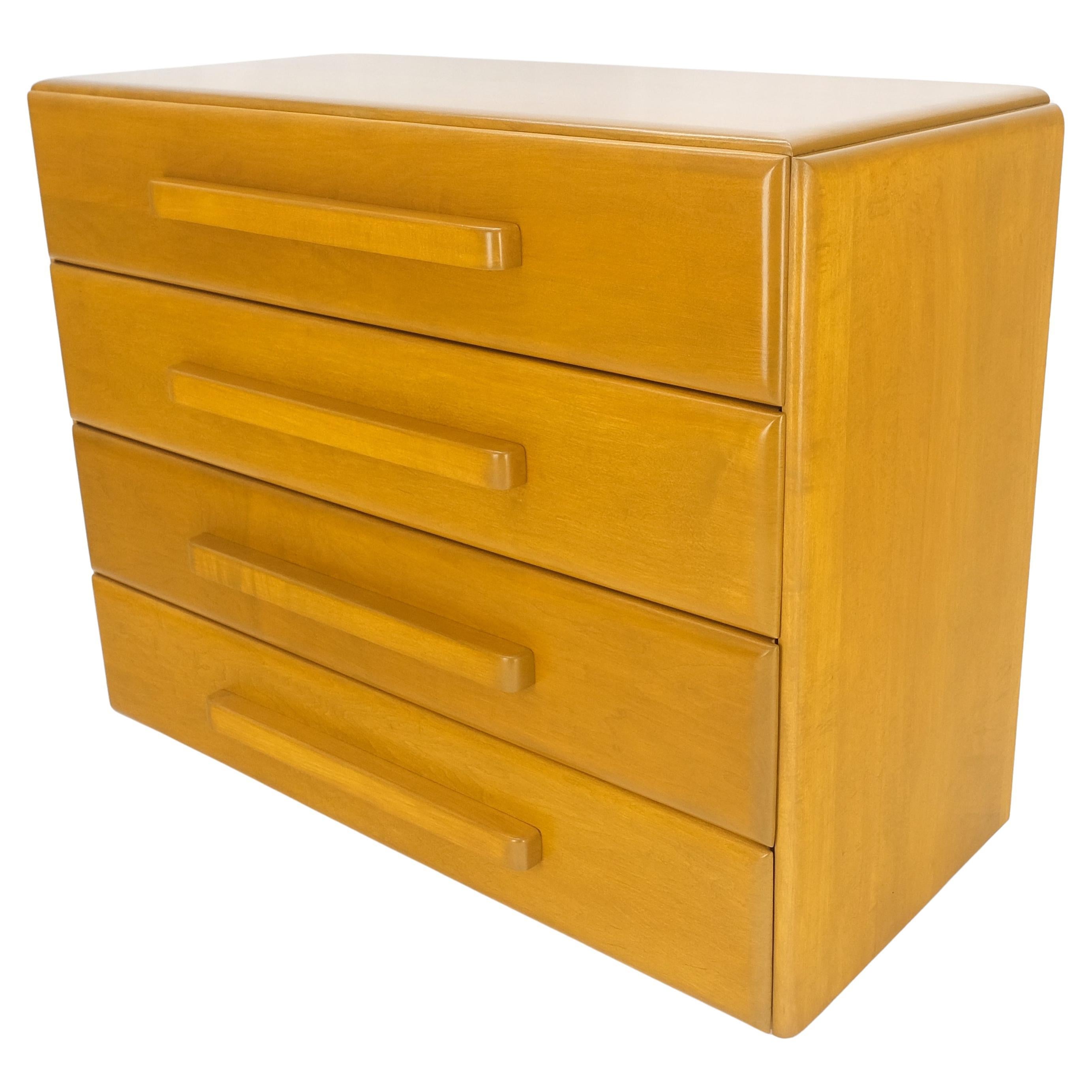 1960 Solid Maple Restored Wrussel Right Conant Ball Solid Maple 4 Drawer Dresser For Sale