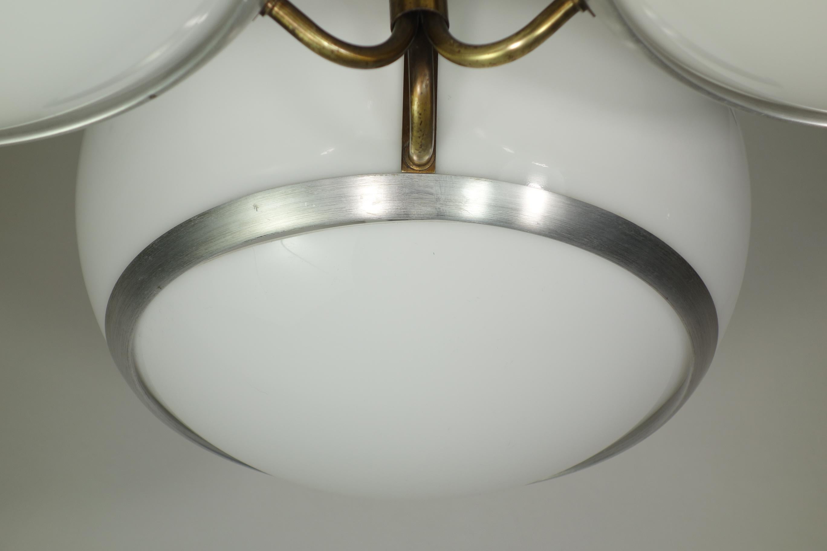 1960 Stilux Italian Space AGE Design White Perspex Flush Mount Ceiling Lamp In condizioni ottime in vendita a Brescia, IT