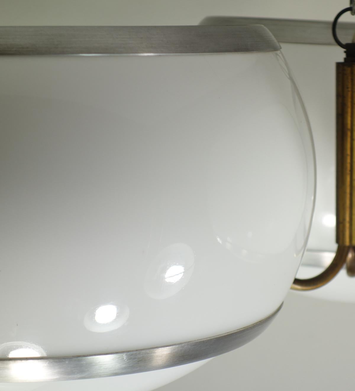 Metà XX secolo 1960 Stilux Italian Space AGE Design White Perspex Flush Mount Ceiling Lamp in vendita