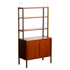 1960, Teak, Brass and Beech Bookcase by Bertil Fridhagen for Bodafors, Sweden