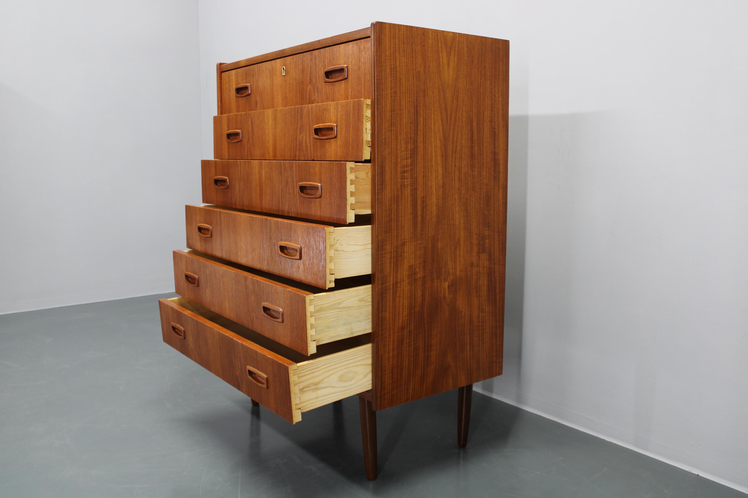 Legno Cassettiera in teak del 1960, Danimarca in vendita