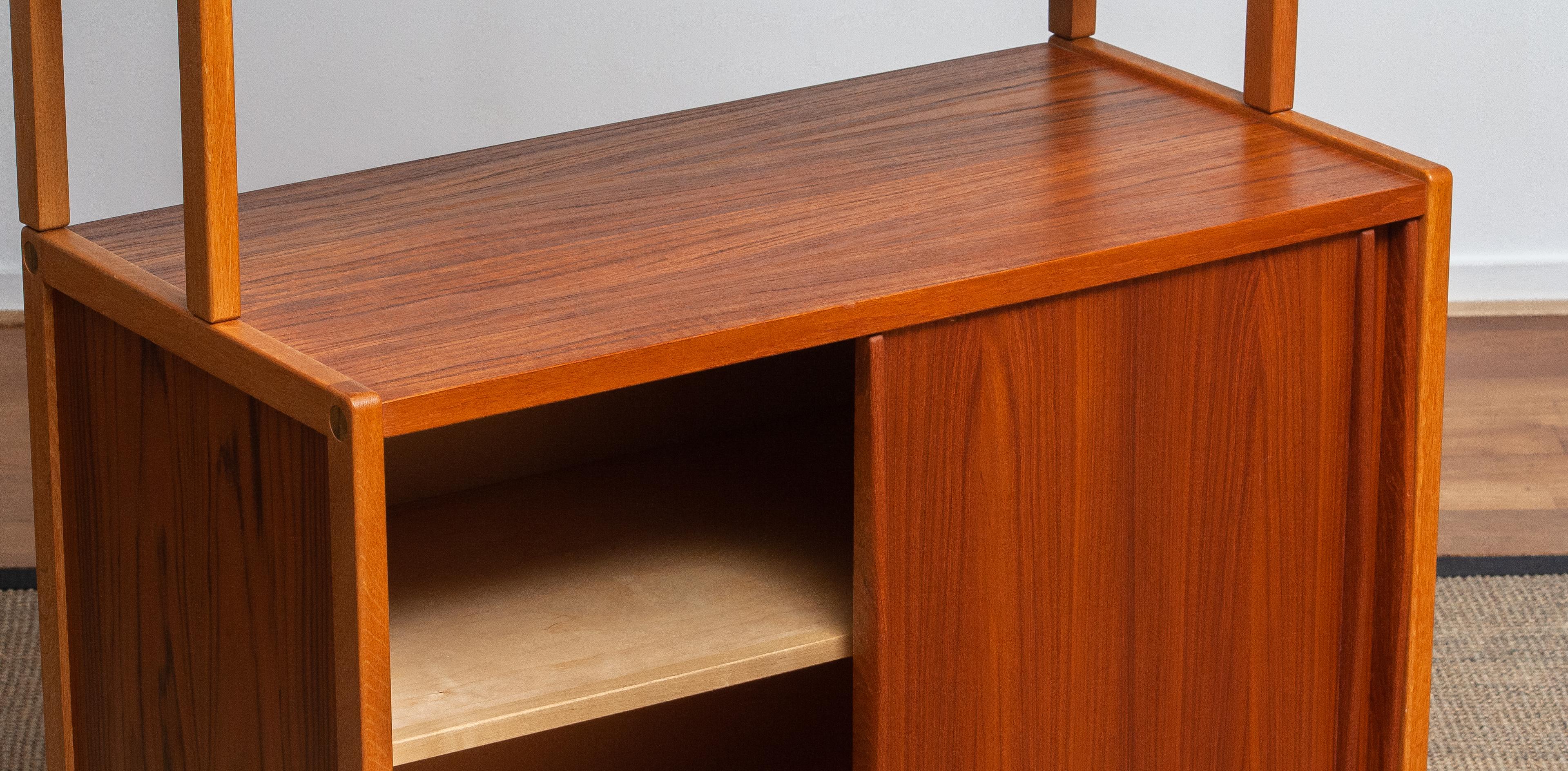 1960, Teak / Oak and Brass Bookcase by Bertil Fridhagen for Bodafors, Sweden 4