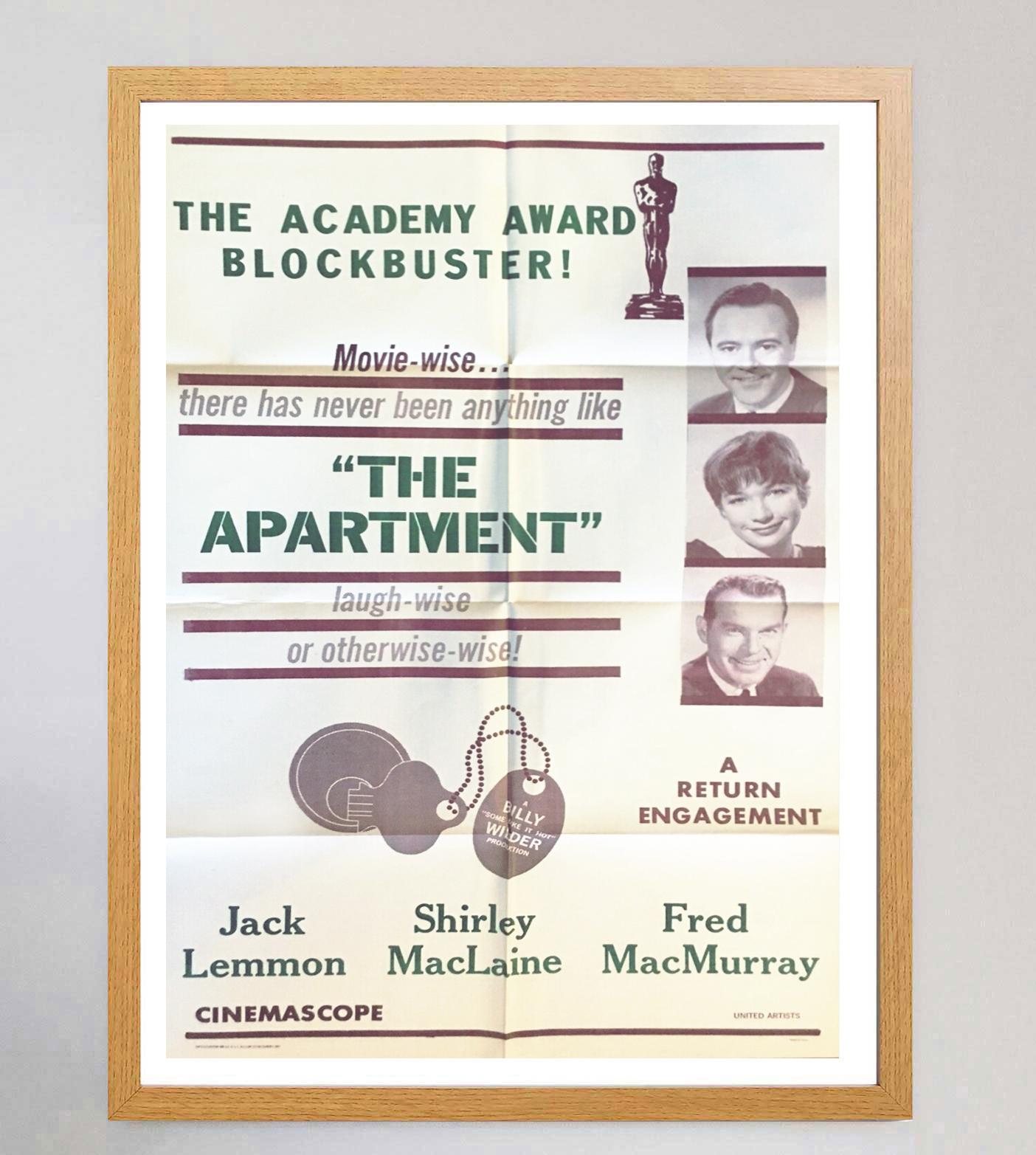 Américain Affiche vintage d'origine The Apartment, 1960 en vente