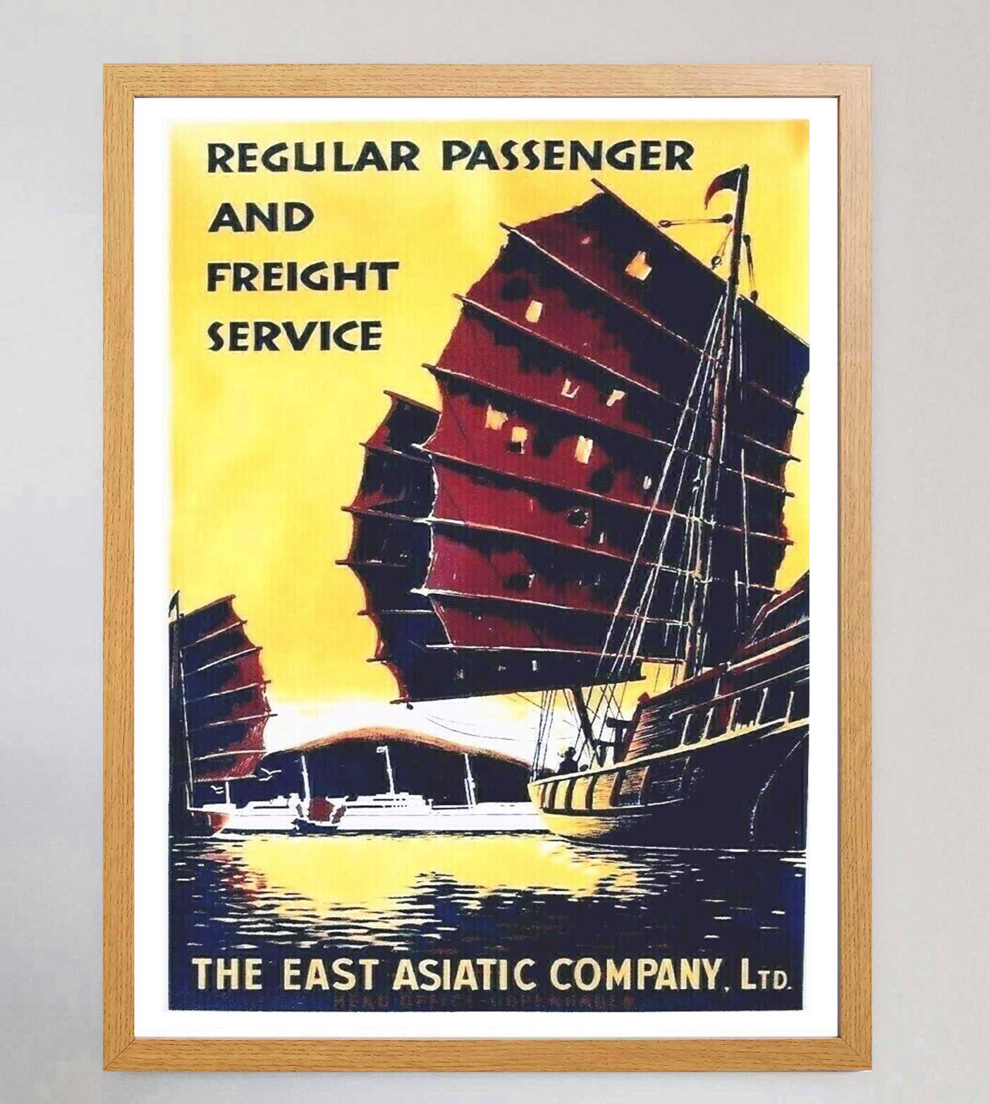 1960 The East Asiatic Company Original Vintage Poster In Good Condition For Sale In Winchester, GB