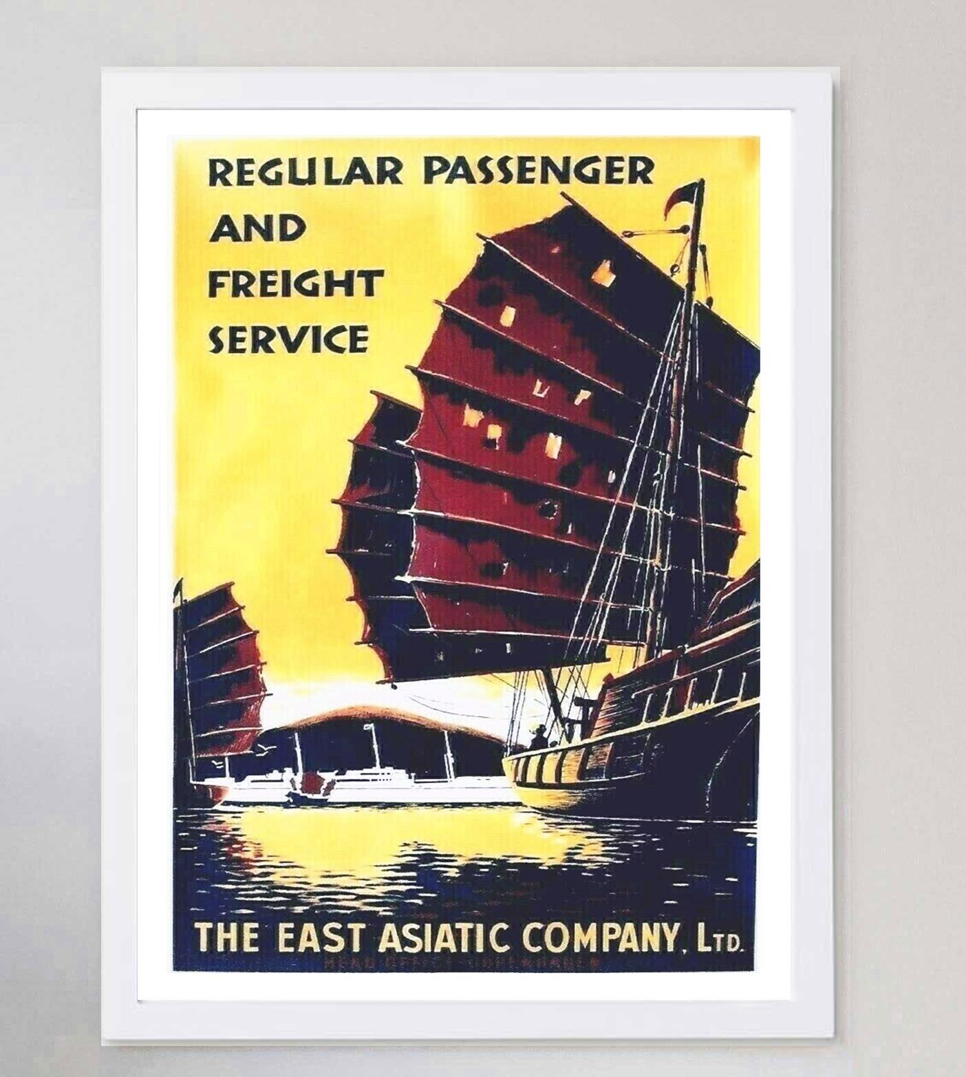 Mid-20th Century 1960 The East Asiatic Company Original Vintage Poster For Sale