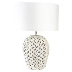 1960 Tressée ceramic lamp signed Sainte-Radegonde