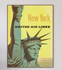 1960 United Airlines, New York Original Vintage Poster