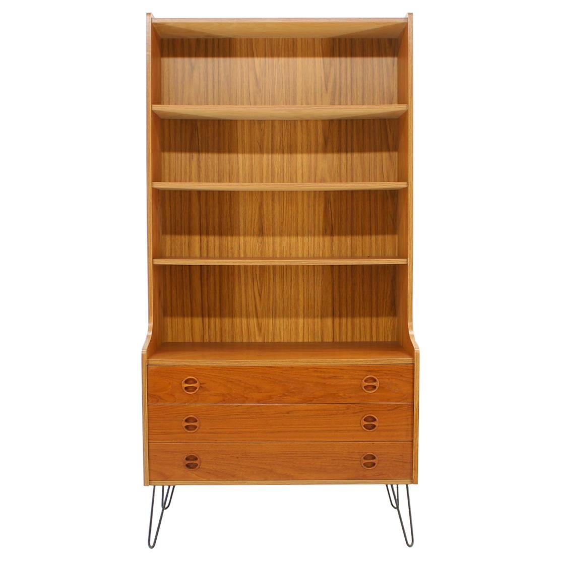 1960 Upcycled Danish Teak Bookcase/Chest of Drawers