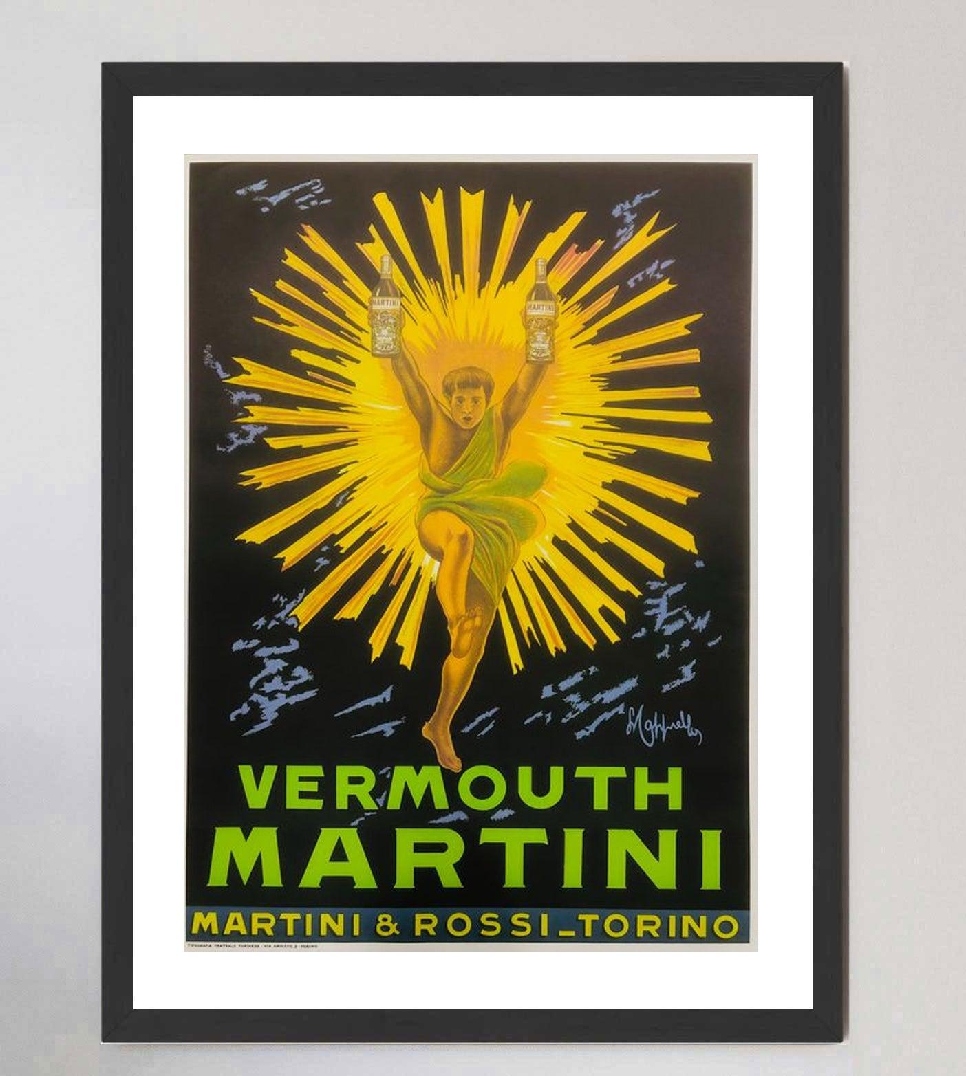 Mid-20th Century 1960 Vermouth Martini Original Vintage Poster