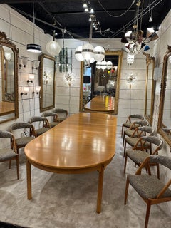 1960 Very large 4-meter Scandinavian table in light oak