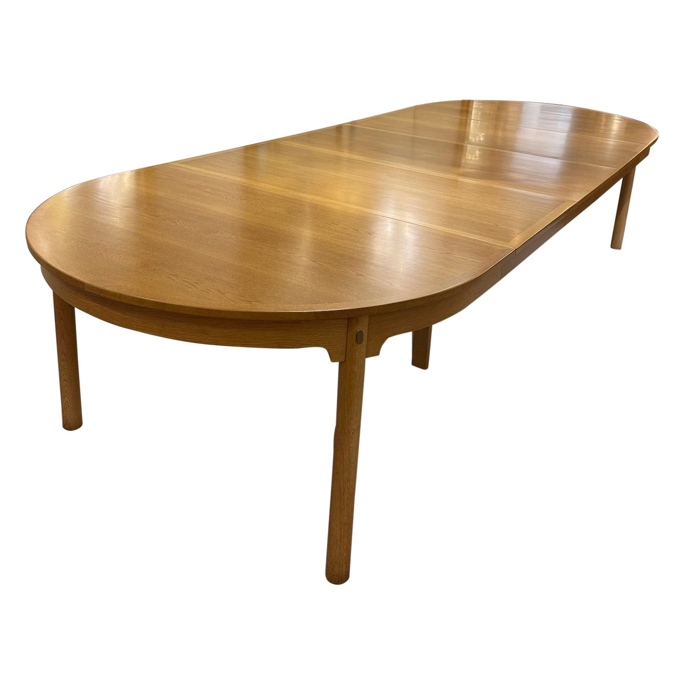 1960 Very large 4-meter Scandinavian table in light oak For Sale