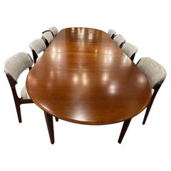 1960 Très grande table scandinave en chêne
